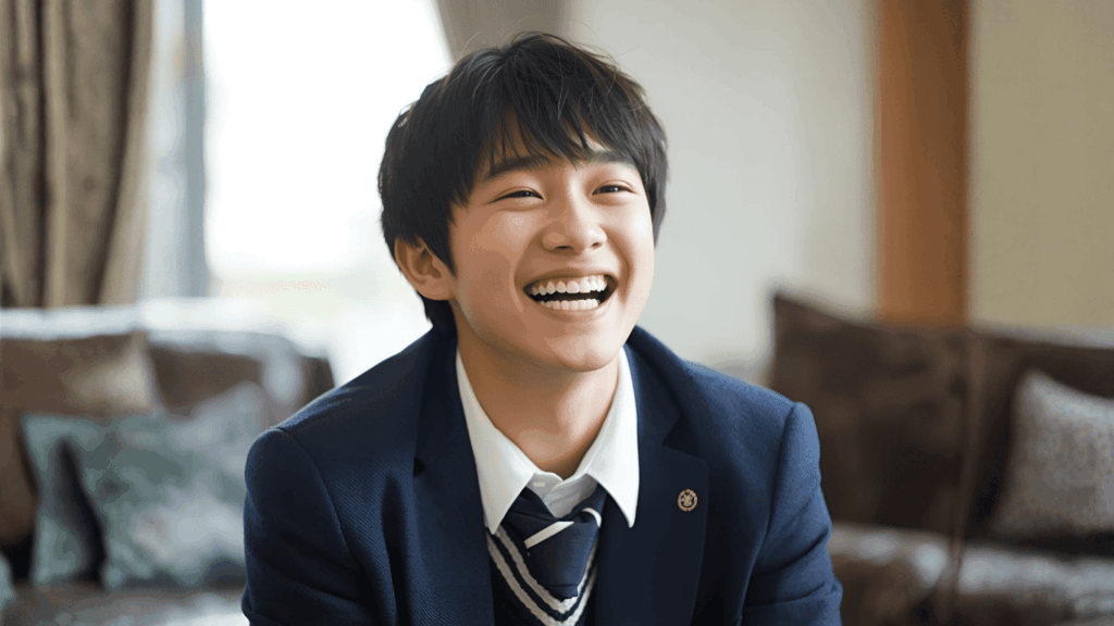 男子高校生リラックス